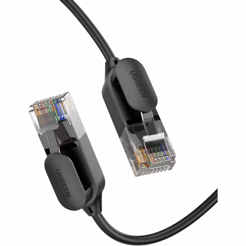 Патч-корд 1м, UTP cat 6 RJ-45 COPPER black Ugreen (U_70332)