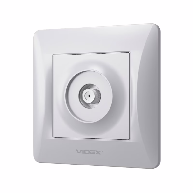 ТВ розетка Videx BINERA SAT одинарная спутниковая серебря (VF-BNSK1SATE-SS)