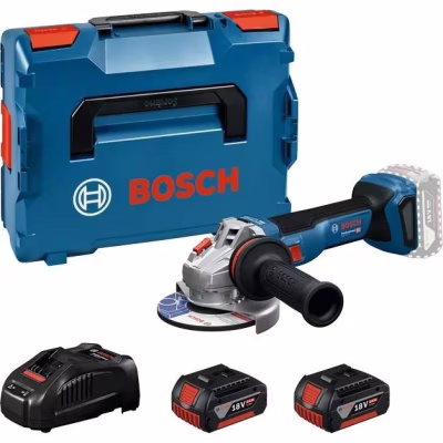Шлифовальная машина Bosch GWS 18V-11 125мм, 18В, 2x5Ah, 0-9000об/мин, 1.7кг, кейс (0.601.9N4.103)