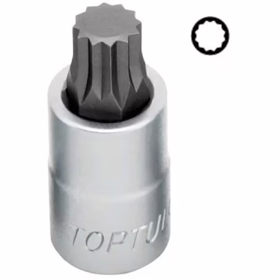 Торцевая головка Toptul SPLINE M10 L55мм 1/2" (BCHA1610)