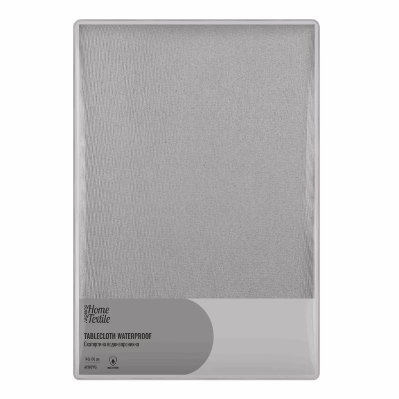 Скатертина ARDESTO Waterproof 100% поліестер, сірий 120х140 см (ART07WG)