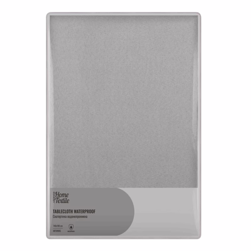 Скатертина Ardesto Waterproof 100% поліестер, сірий 120х140 см (ART07WG)
