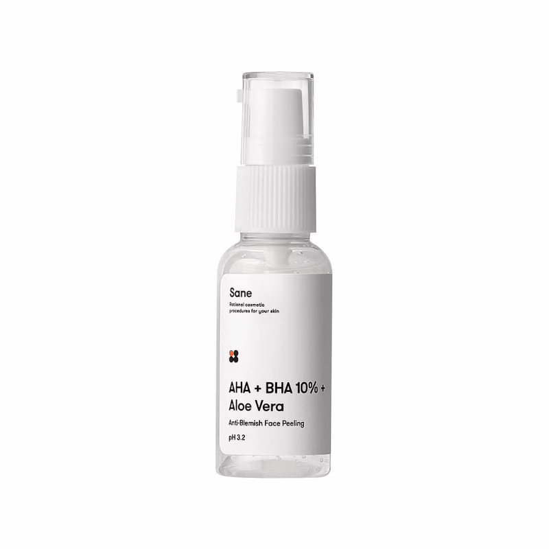 Пилинг для лица Sane С экстрактом алоэ + AHA + BHA 10% 30 мл (4820266830441)
