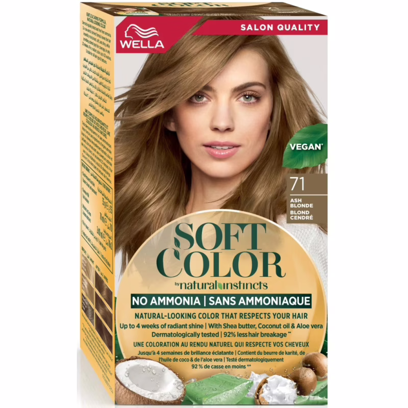 Краска для волос Wella Soft Color Безаммиачная 71 - Пепельный блонд (3614228865760)