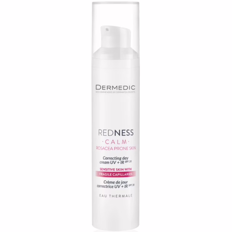 Крем для лица Dermedic Redness Calm Correcting Day Cream UV+IR SPF 20 Корректирующий Дневной 40 мл (5901643176549)