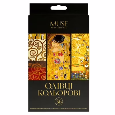 Карандаши цветные Muse Трехгранные С точилкой 36 цветов (107M-36)