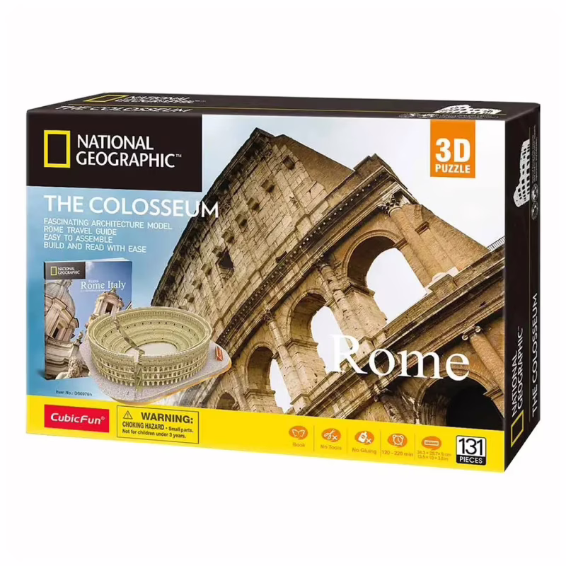 Пазл Cubic Fun Трехмерная головоломка-конструктор National Geographic Колизей (DS0976h)