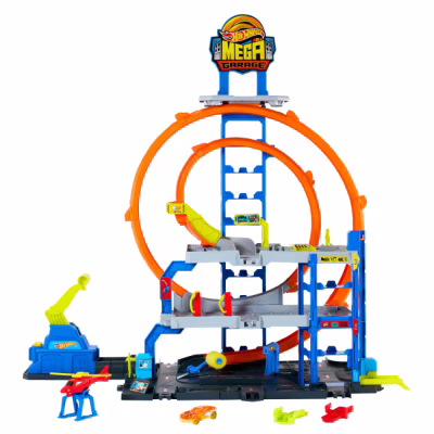 Автотрек Hot Wheels City Гараж с мега петлей (JBM74)