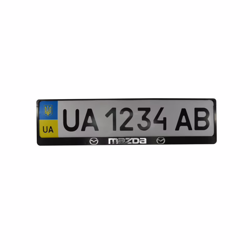 Рамка номерного знака CarLife пластик з об'ємними літерами MAZDA (2шт) (24-010)