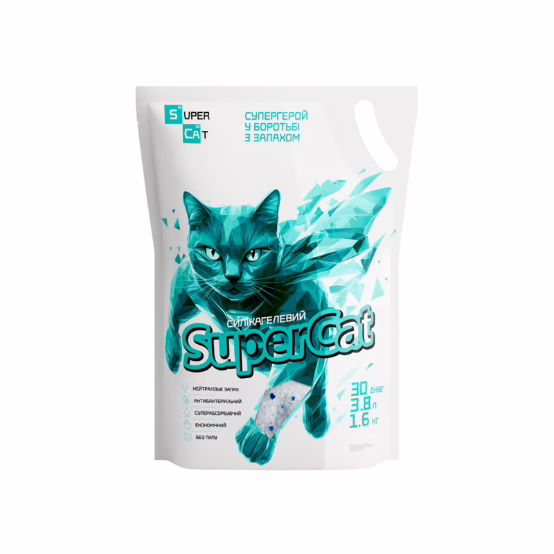 Наповнювач для туалету Super Cat Силікагелевий 1.6 кг (3526)