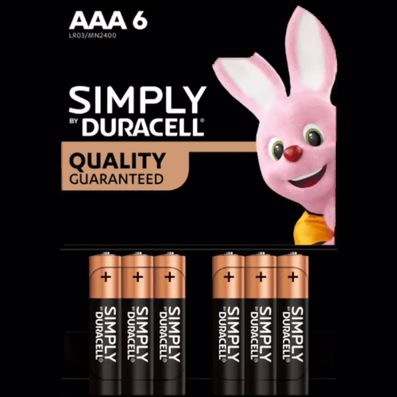 Батарейка Duracell LR3 (AAA) Alkaline (блистер 6 шт.)