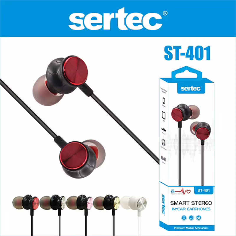 Проводные наушники SERTEC ST-401, черно-золотые