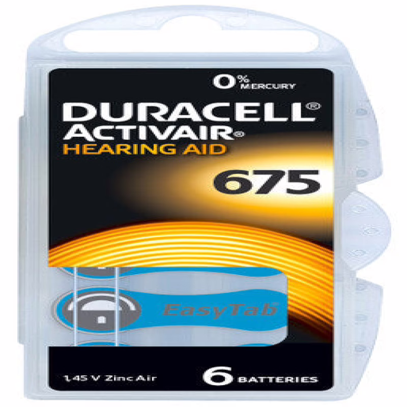Батарейка Duracell ZA675 1.45V (блистер 6 шт.)