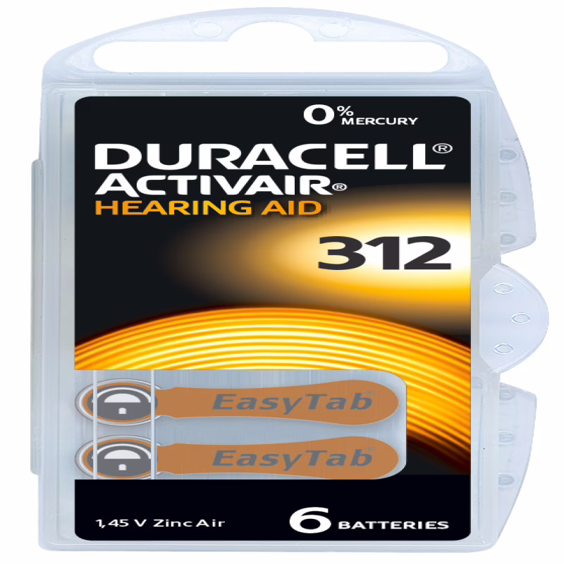 Батарейка Duracell ZA312 1.45V (блистер 6 шт.)