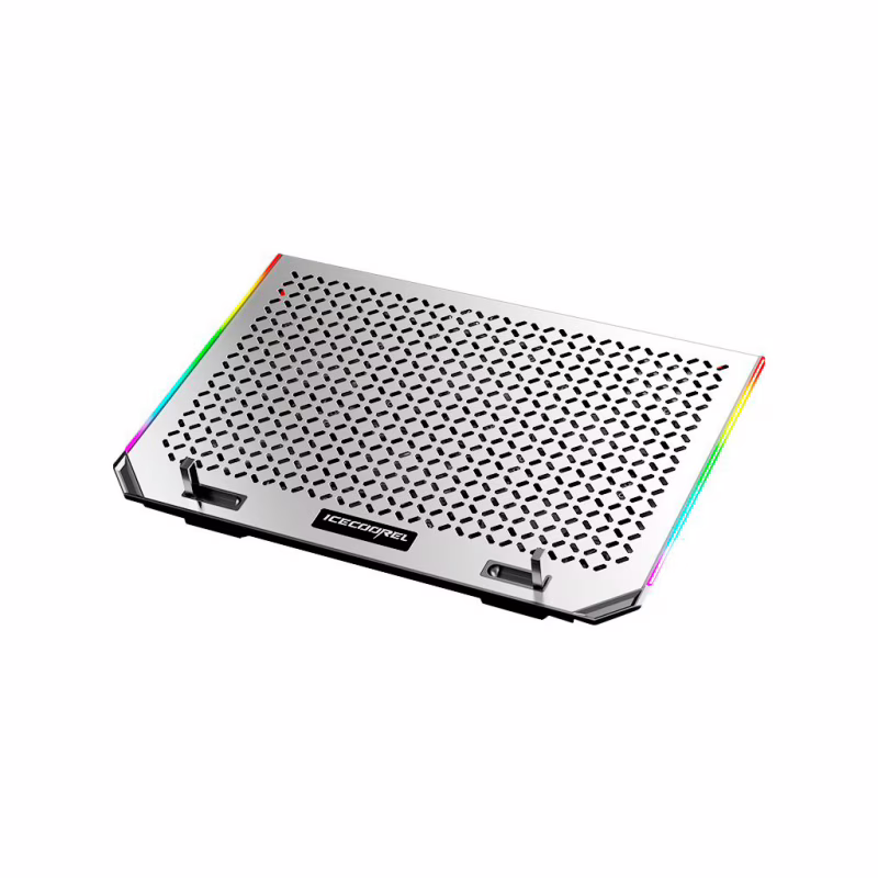 Підставка до ноутбука IceCoorel 10-15.6", 6*80mm 1800 RPM, 2*USB, 366x256x23mm, RGB (A17)