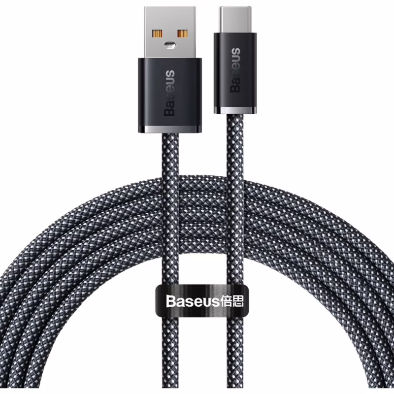Дата кабель USB 2.0 AM to USB-C 2.0m 5A Gray Baseus (CALD000716)