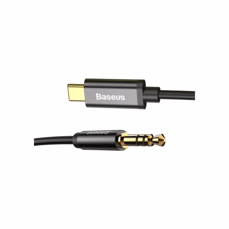 Кабель мультимедийный USB-C to 3.5mm M 1.2m black Baseus (CAM01-01)