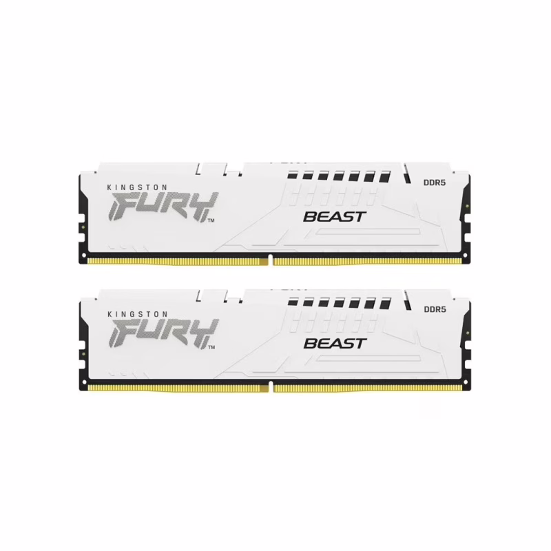 Модуль пам'яті для комп'ютера DDR5 32GB (2x16GB) 6000 MHz Beast White Kingston Fury (ex.HyperX) (KF560C36BWE2K2-32)