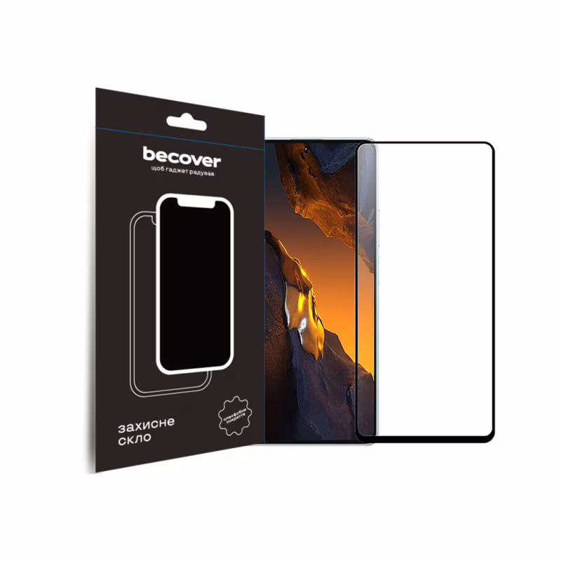 Стекло защитное BeCover Poco F5 Black (709743)