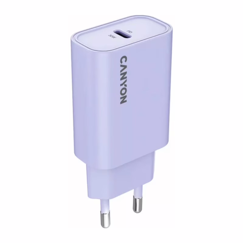 Зарядний пристрій Canyon 30CL OnCharge USB-C PD30W Purple (CNE-CHA30CLPU)