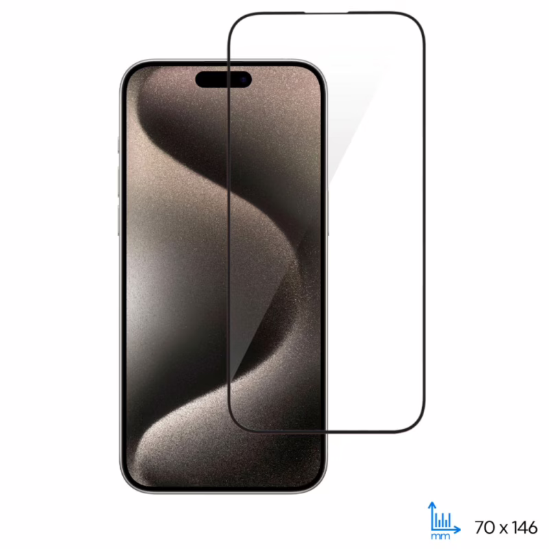Стекло защитное 2E iPhone 15 Pro 2.5D FCFG black (2E-IP-15P-6.1-SMFCFG-BB)