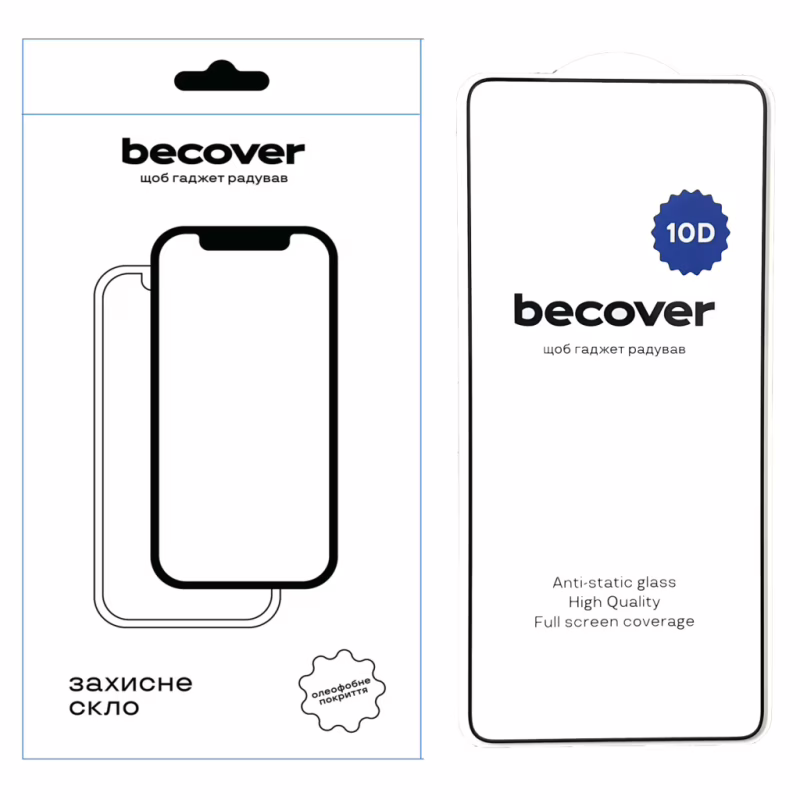 Стекло защитное BeCover Oppo Reno13 F 5G 10D Black (713634)