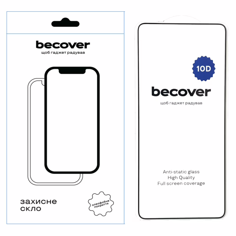Стекло защитное BeCover Oppo Reno13 F 5G 10D Black (713634)