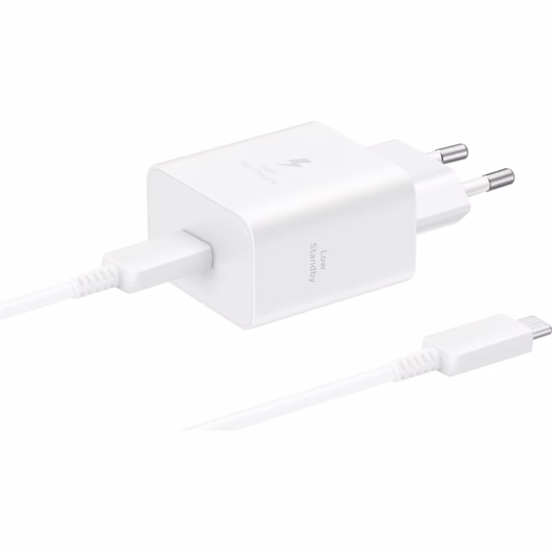 Зарядний пристрій Samsung USB-C 45W + cable USB-C to USB-C white (EP-T4511XWEGEU)