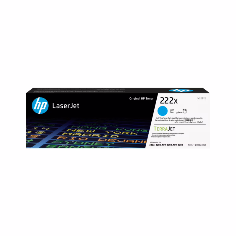 Картридж HP CLJ 222X Cyan 2.5K (W2221X)