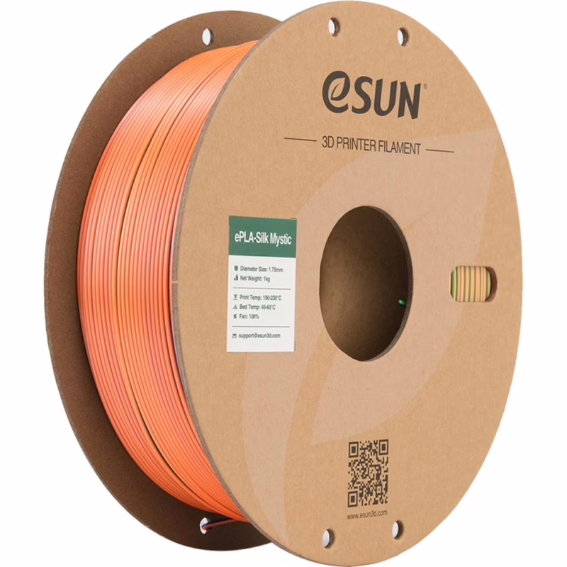 Пластик для 3D-принтера eSUN ePLA-Silk Mystic 1.75мм 1kg blue-orange-green (ePLA-SilkMystic-P175BOG1)