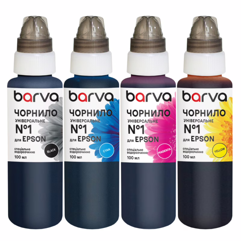 Чернила Barva Epson 1 4х100 мл, universal, BK/C/M/Y (EU1-100-MP)