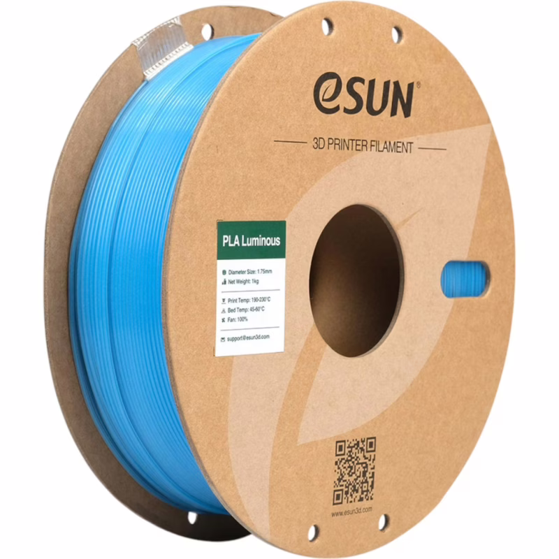 Пластик для 3D-принтера eSUN PLA- Luminous 1.75мм 1kg BLUE (PLA-P175LU1)