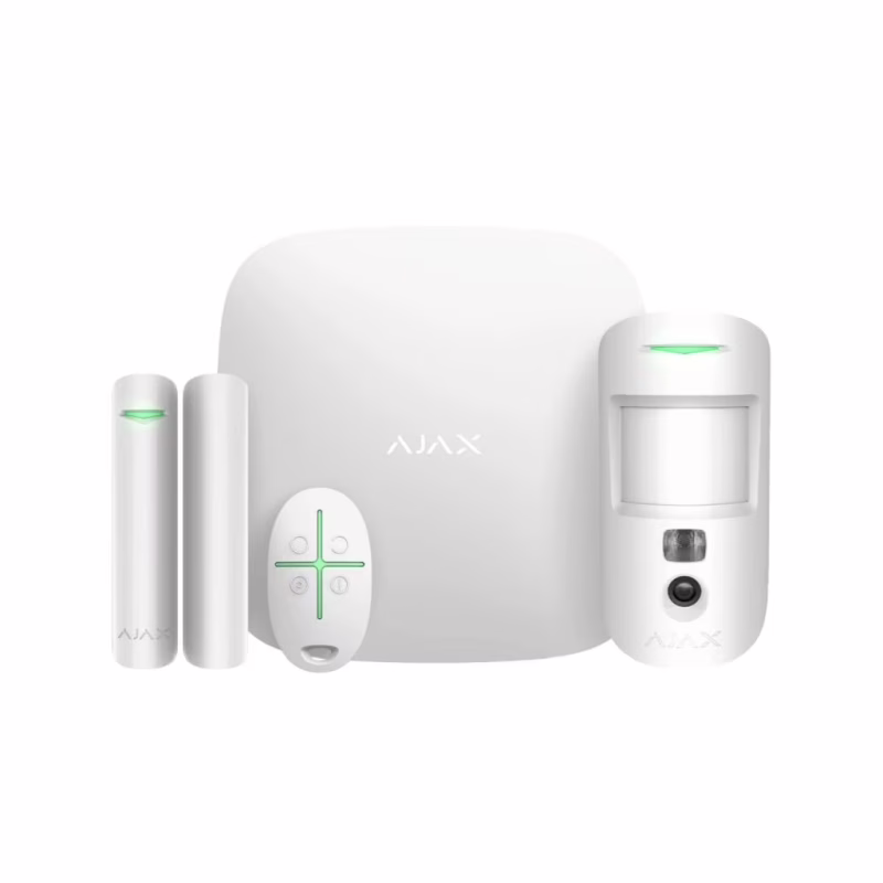 Комплект охоронної сигналізації Ajax StarterKit Cam Plus HDR white