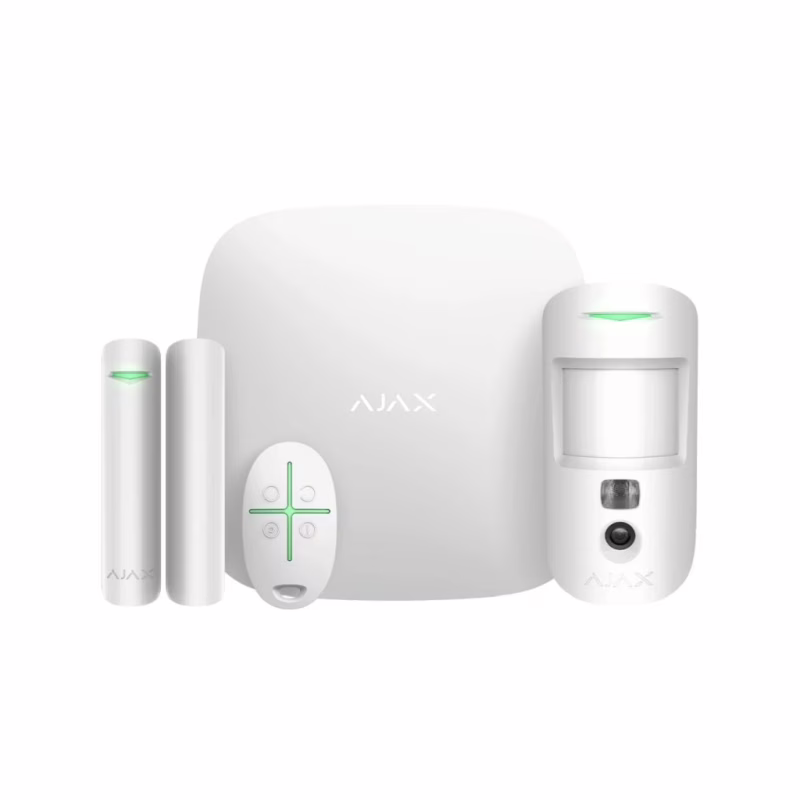Комплект охранной сигнализации Ajax StarterKit Cam Plus HDR white