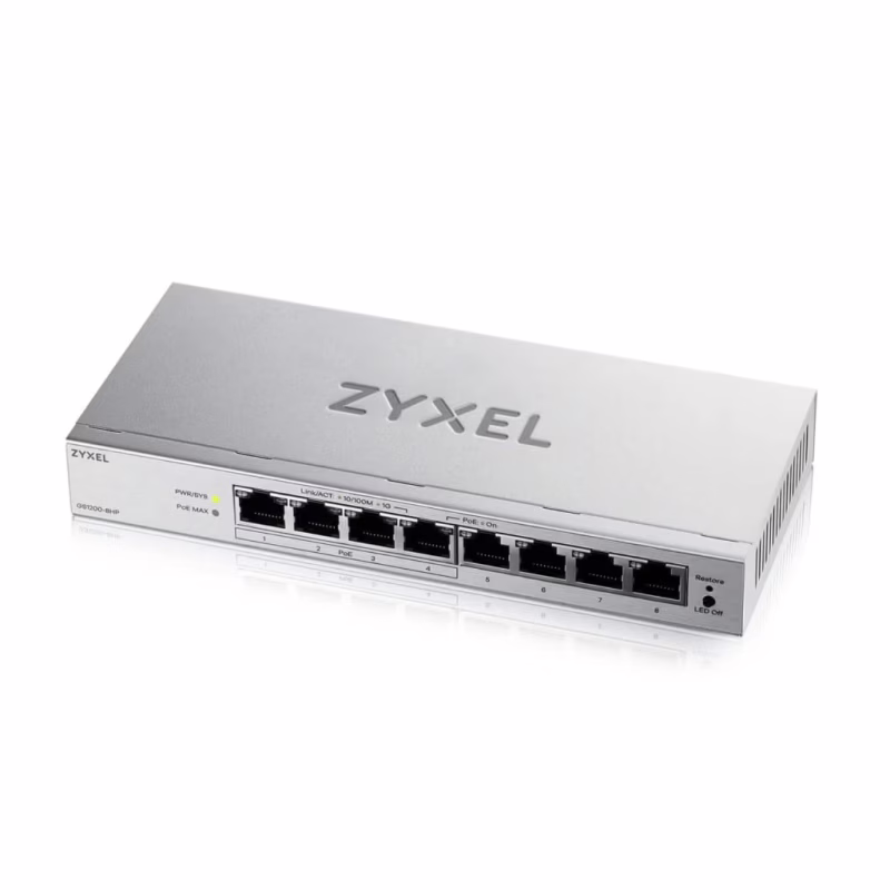 Коммутатор сетевой ZyXel GS1200-8HP v3 (GS1200-8HPV3-EU0101F)