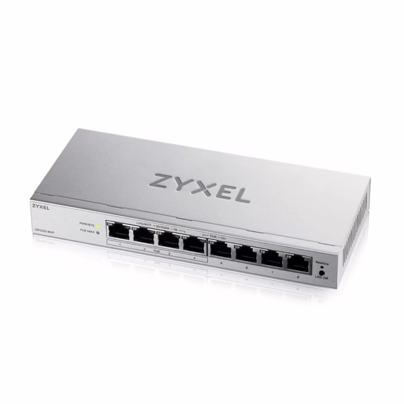 Коммутатор сетевой ZyXel GS1200-8HP v3 (GS1200-8HPV3-EU0101F)