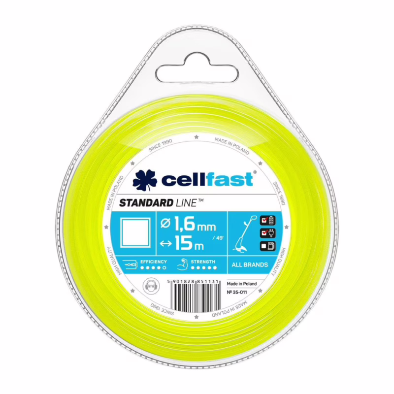 Жилка косильная Cellfast квадрат 1.6 x 15м (35-011)