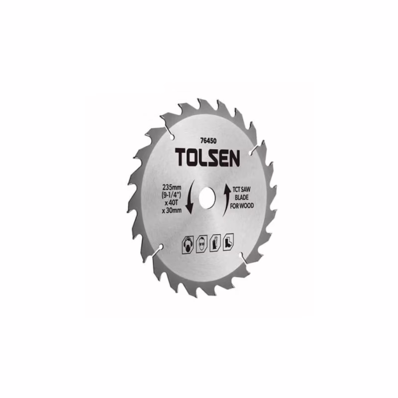 Диск пильный Tolsen с ТВС напайками по дереву 210х24Т*30мм (76440)
