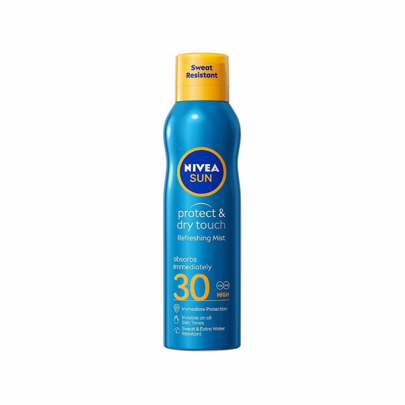 Средство от загара Nivea Sun Солнцезащитный освежающий мист Защита и сухое прикосновение SPF 30 200 мл (4005900699565/4005900695864)