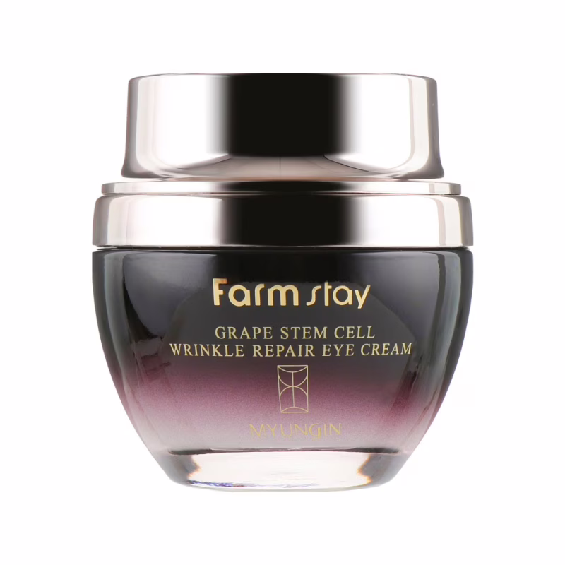 Крем для шкіри навколо очей FarmStay Grape Stem Cell Wrinkle Repair Eye Cream З фітостовбуровими клітинами винограду 50 мл (8809317284880)