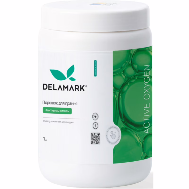 Пральний порошок DeLaMark З активним киснем 1 кг (4820152333582)