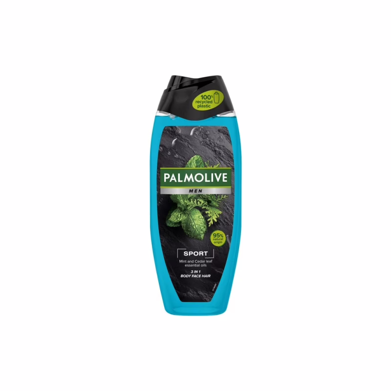 Гель для душу Palmolive Men Sport Ефірні олії м'яти та листя кедра 500 мл (8718951036239)