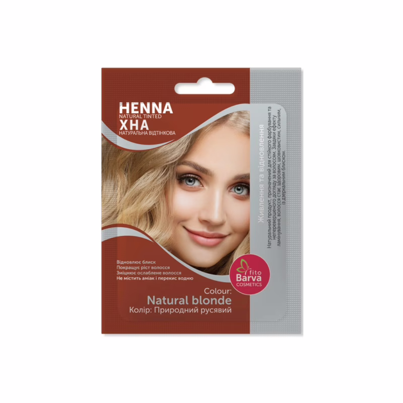 Хна Fito Barva Henna Natural Tinted Оттеночный Природный русый 25 г (8908011049778)