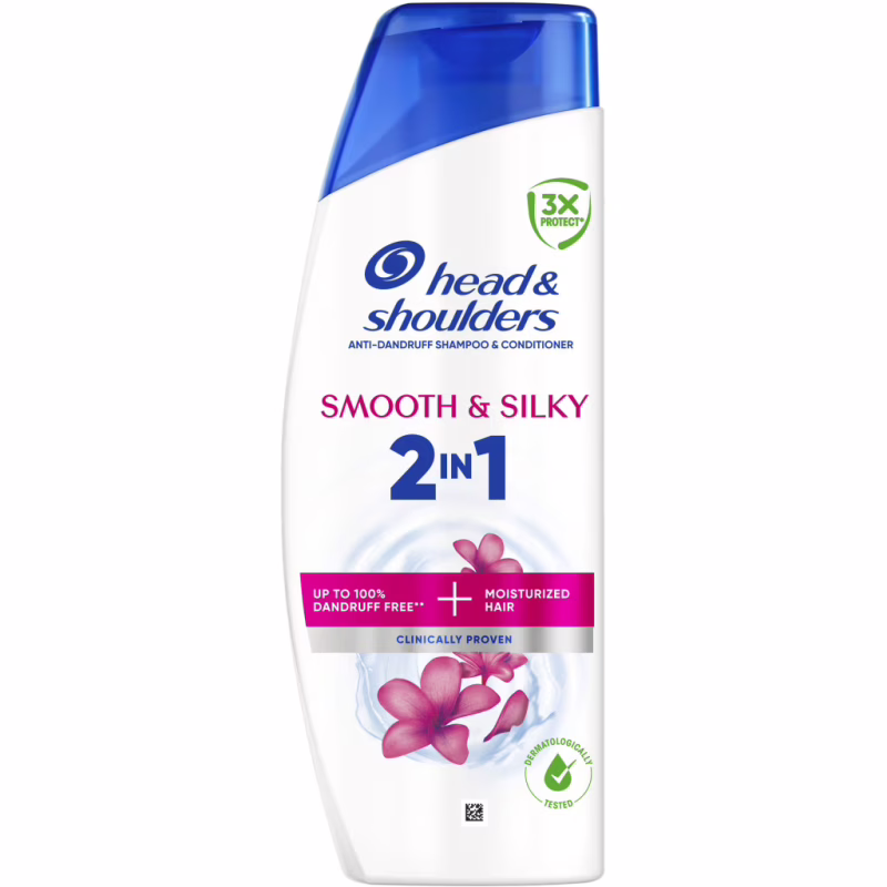 Шампунь Head & Shoulders 2 в 1 Против перхоти Гладкие и шелковистые 400 мл (8006530305259)