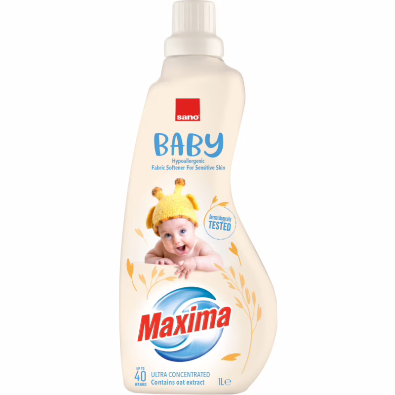 Кондиціонер для білизни Sano Maxima Baby Oat Концентрований Для дитячої білизни 1 л (7290102993352)