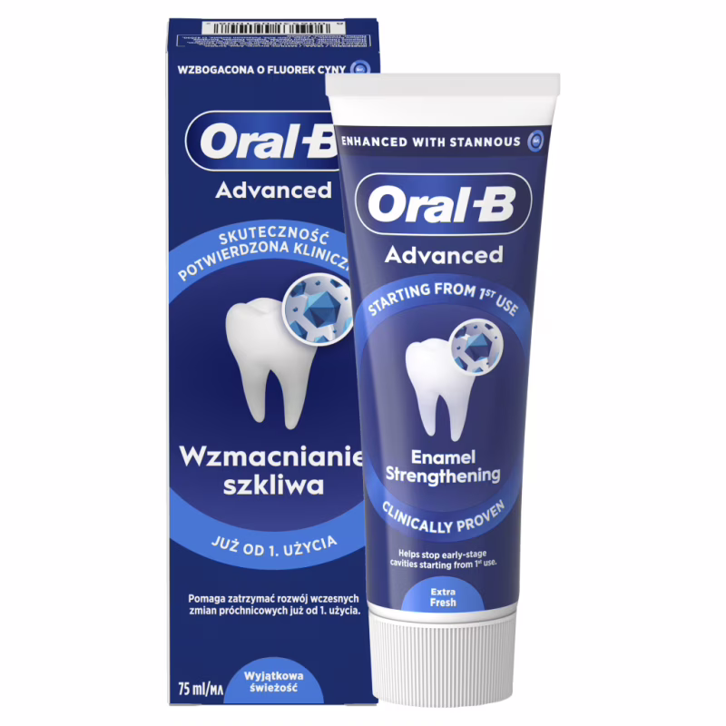 Зубна паста Oral-B Advanced Зміцнення емалі Виняткова свіжість 75 мл (8006530091008)