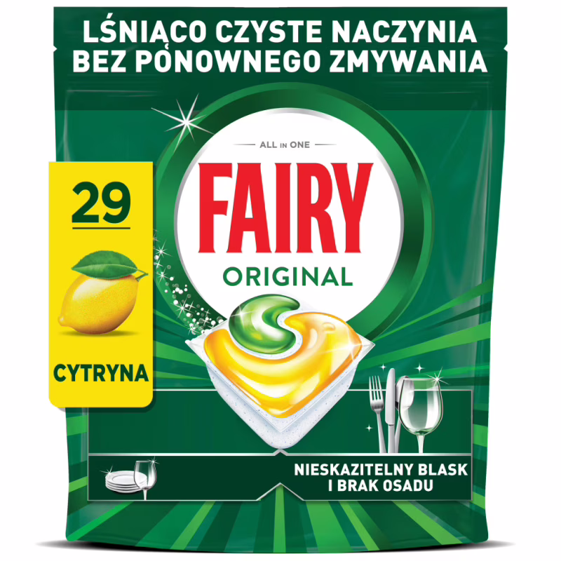 Таблетки для посудомийних машин Fairy Все-в-1 Original Лимон 29 шт. (8006530115711)