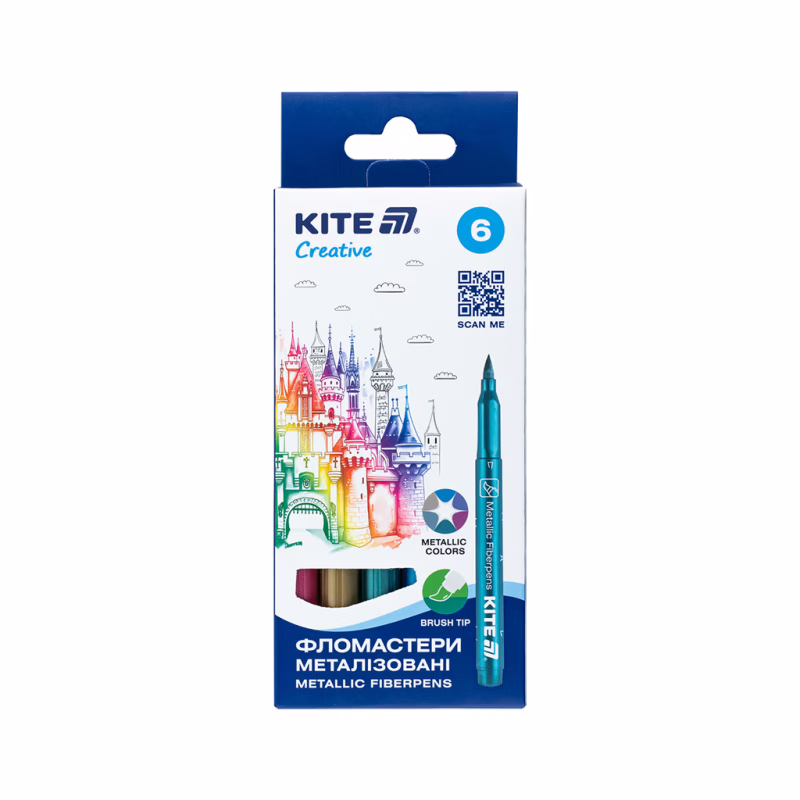 Фломастери Kite Creative пензлики 6 кольорів (K-1149)
