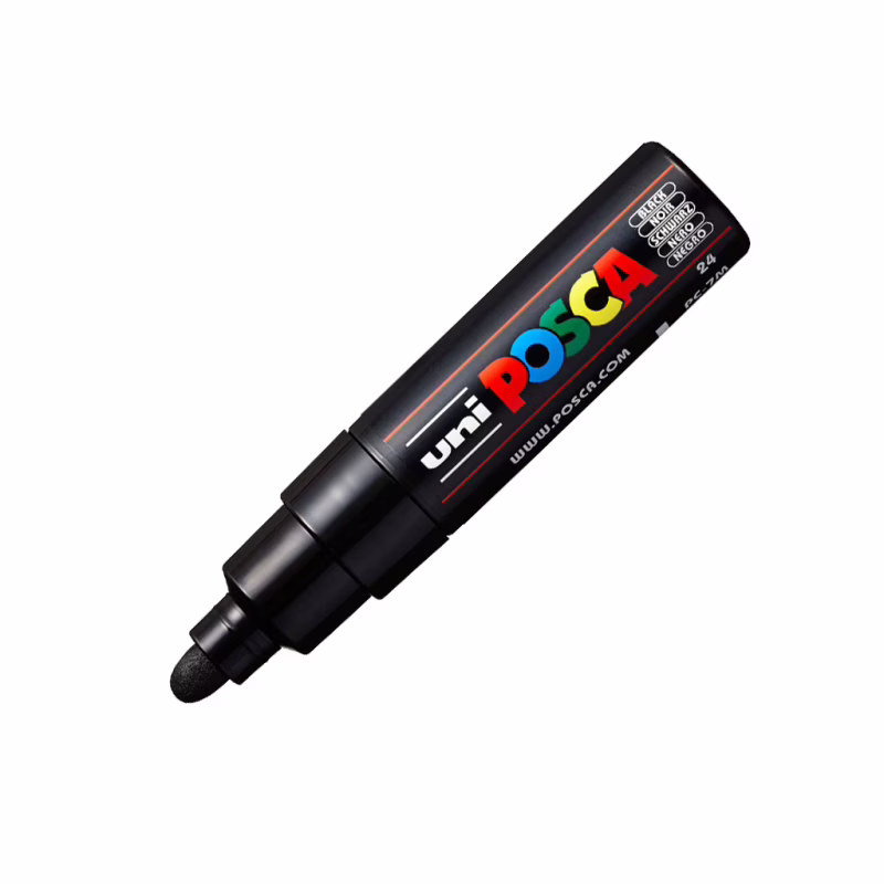 Маркер UNI Posca, 4,5-5,5мм, чорний (PC-7M BLACK)