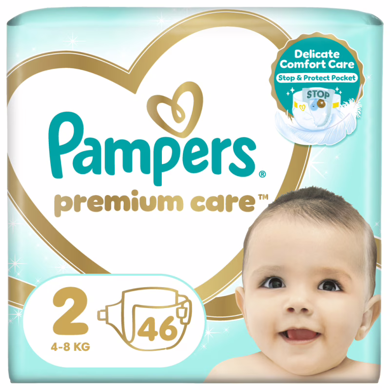 Підгузки Pampers Premium Care Розмір 2 (4-8 кг) 46 шт (8001841104799)